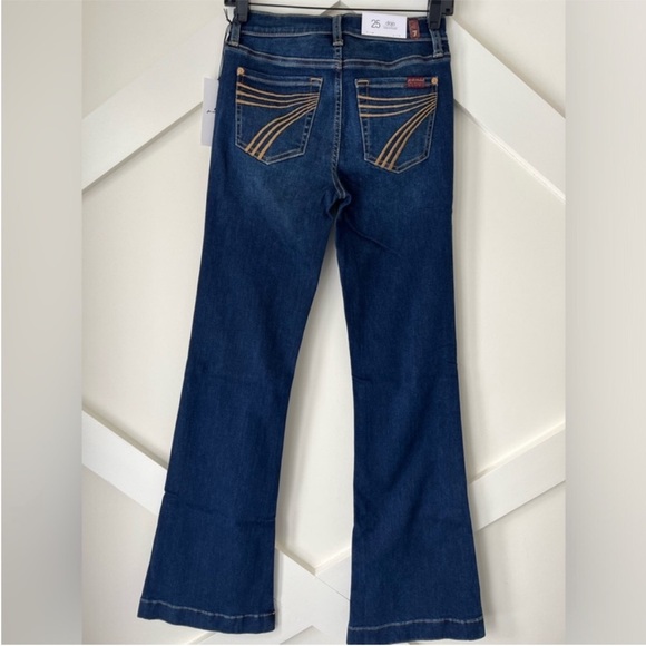 7 For All Mankind Dojo Original Jeans Trouser NWT Size 25 7FAMK Golden pockets - Picture 8 of 15